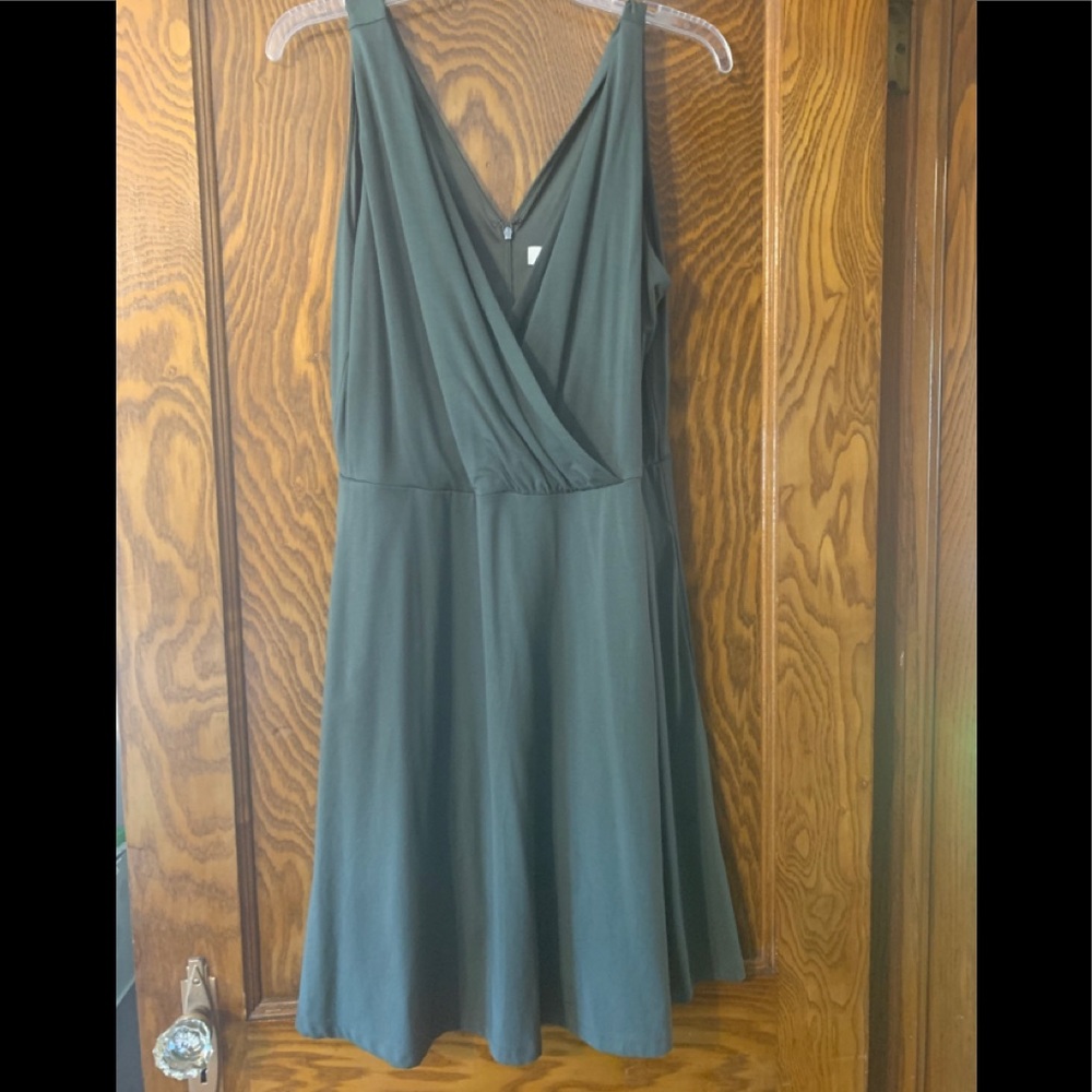 Loft faux wrap sleeveless dress